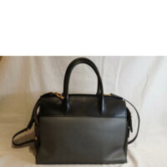 Prada Calf Trimmed Saffiano Esplanade tote bag black grey - Picture 2 of 9